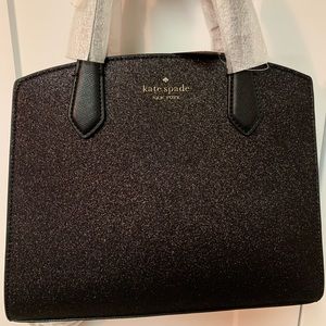 Kate Spade Tinsel Black Satchel, never used, NWT in wrapping